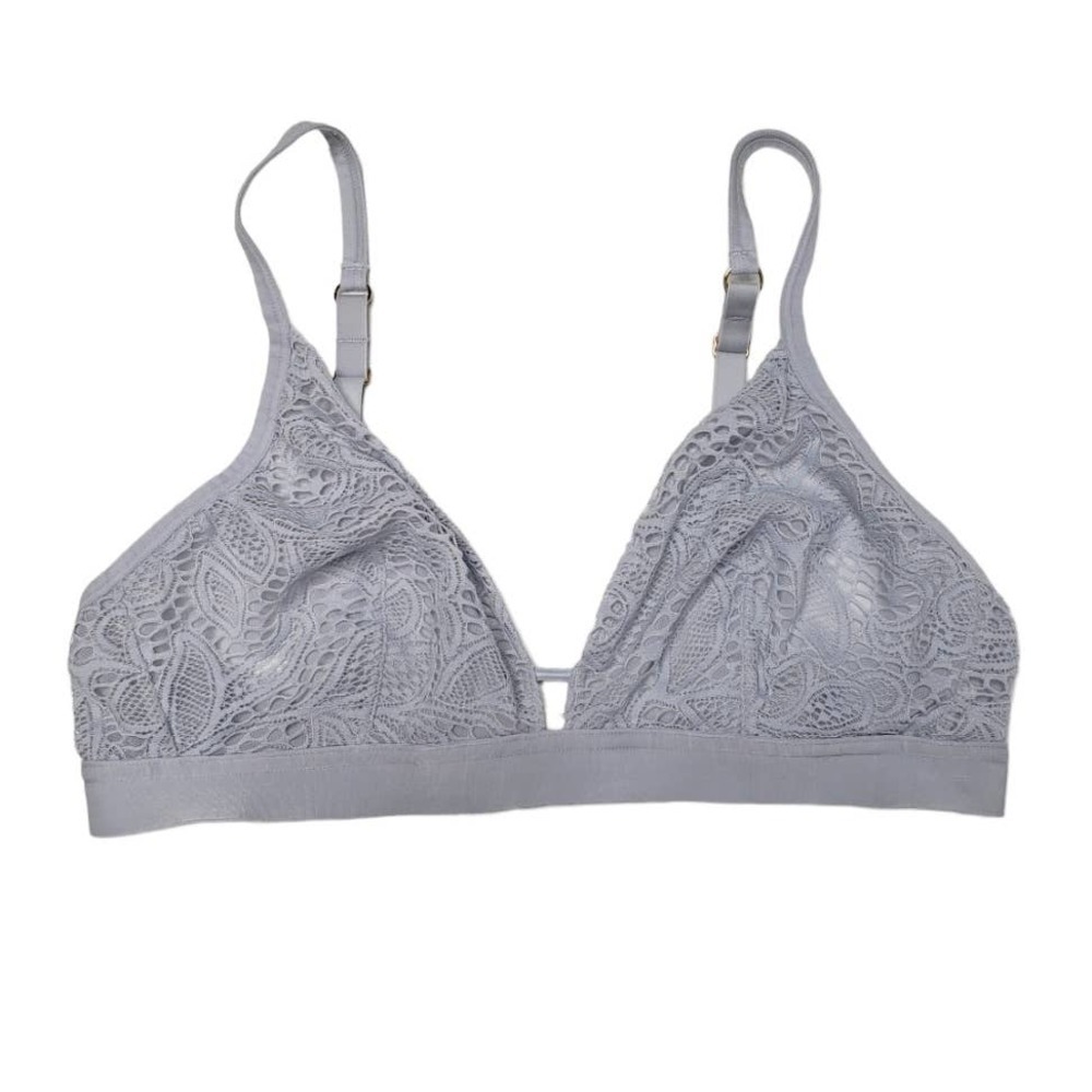 Lively Lace Bralette Sz L Pale Blue‎ Bra Wireless